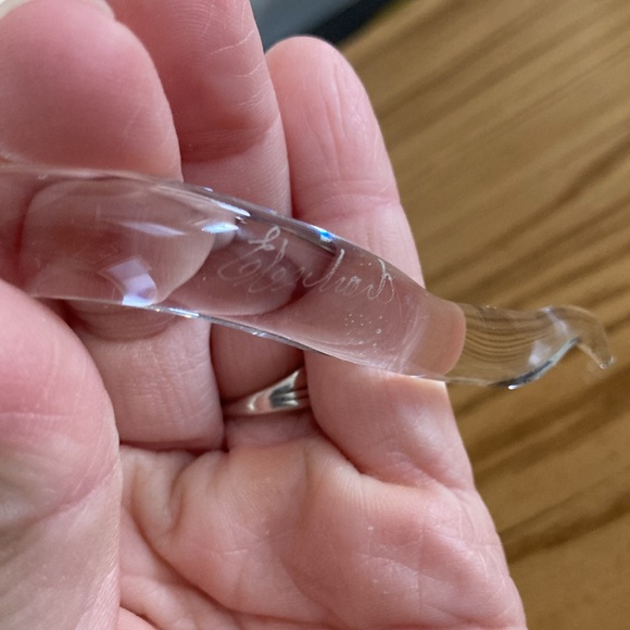 Signed blown glass Eberhart candle holder - Picture 4 of 4